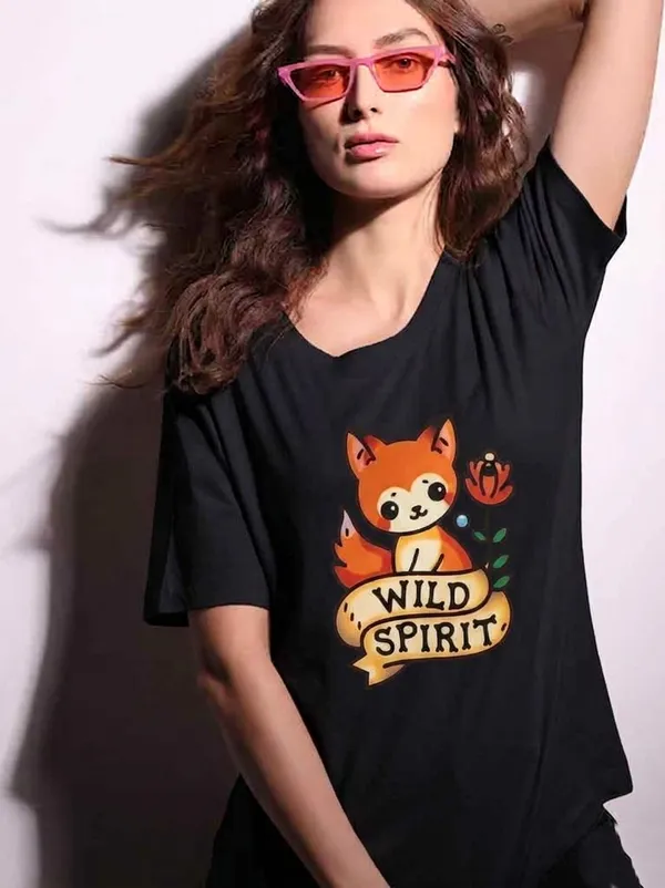 Wild_Spirit_Boho_Graphic_Women's_Cotton_T-Shirt_Under_500_–_Black