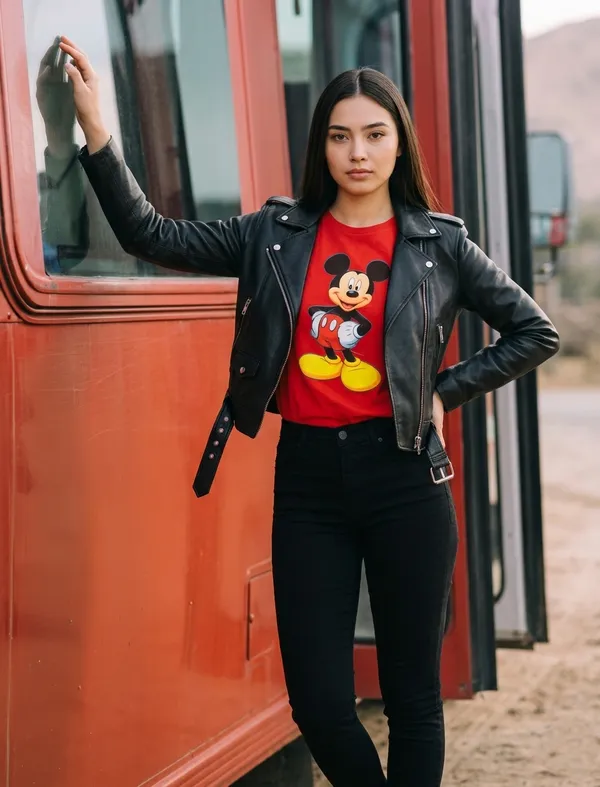 Mickey_T_Shirt_Red_For_Women