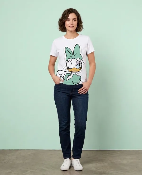Daisy_Duck_Cartoon_Graphic_T_Shirt_Wear_For_Women_White