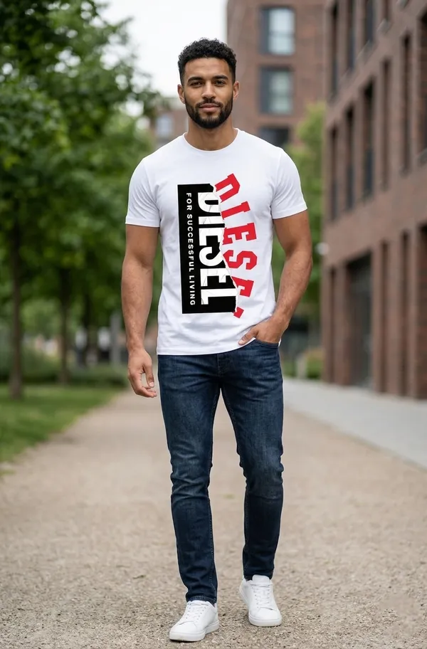 Diesel_Men_Cotton_T_Shirt_Casual_Wear_White