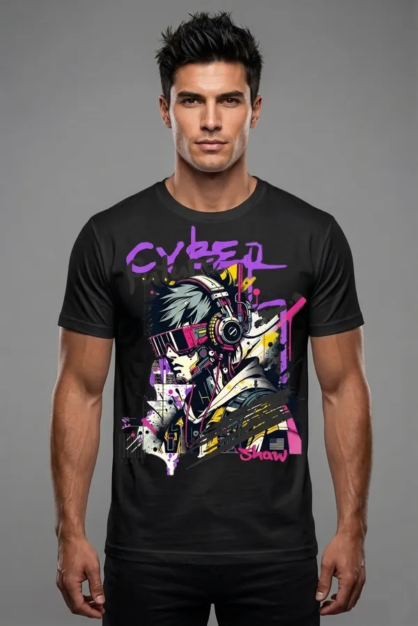Cyberpunk_Anime_Graphic_Printed_Men's_Cotton_T-Shirt_–_Half_Sleeve,_Black