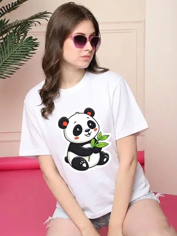 Panda_Tshirt_White_For_Women