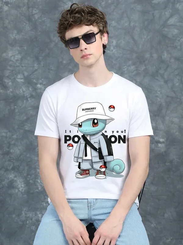 Men_Graphic_T_Shirt_Cotton_Casual_Wear_India_White