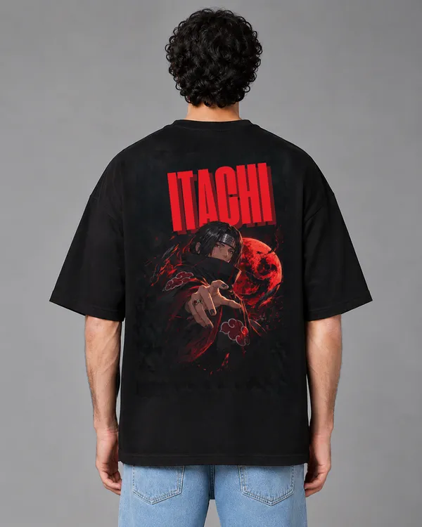 Blood_Moon_Graphic_Men's_Oversized_Cotton_T-Shirt_Under_799_–_Black
