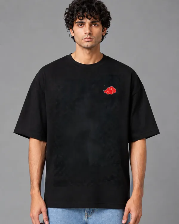 Blood_Moon_Graphic_Men's_Oversized_Cotton_T-Shirt_Under_799_–_Black