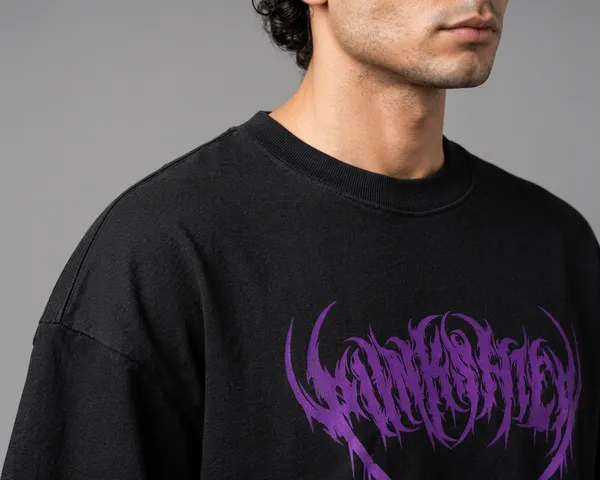 Purple_Reign_cotton_biowash_Oversized_black_T-Shirt