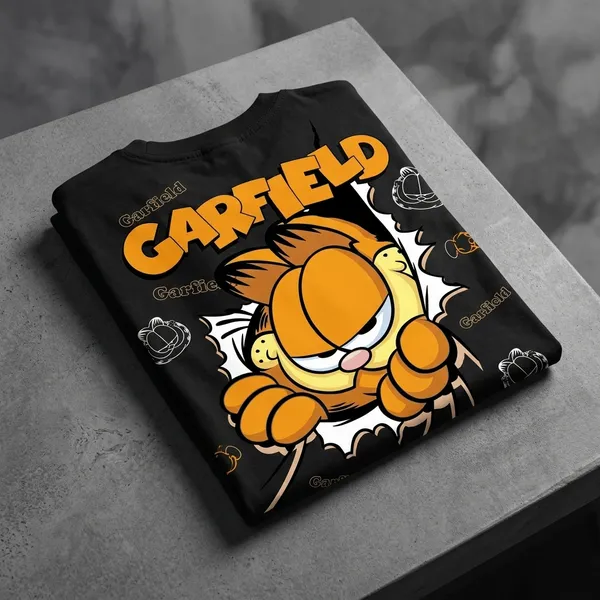 Black_Cotton_Garfield_Graphic_Print_T-Shirt_for_Men