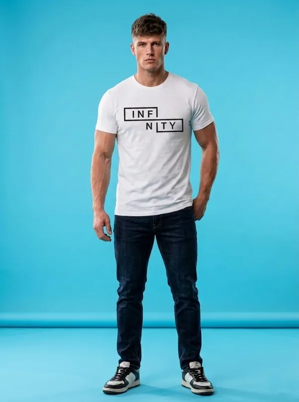 White_Infinity_Graphic_Print_Cotton_T-Shirt_for_Men