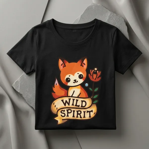 Wild_Spirit_Boho_Graphic_Women's_Cotton_T-Shirt_Under_500_–_Black