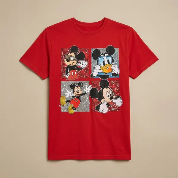 Cartoon_Nostalgia_Graphic_Men's_Cotton_T-Shirt_Under_500_–_Red