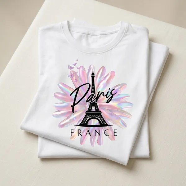 Paris_Print_T_Shirt_White_For_Women