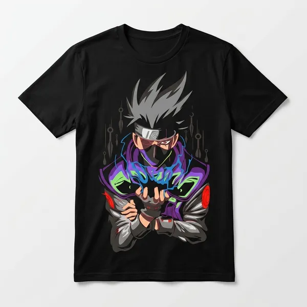 Anime_Graphic_Cotton_Round_Neck_Casual_Tee_For_Men_Black