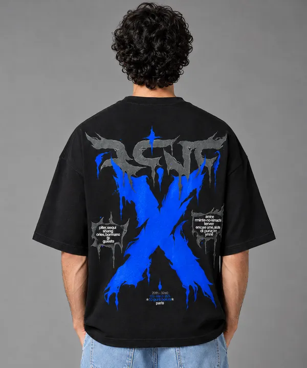 Electric_Blue_X_Graphic_Oversized_T-Shirt_for_Men_under_899
