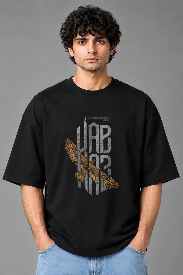 Golden_Phoenix_Graphic_Black_Oversized_T-Shirt_for_Men_|_Under_₹899