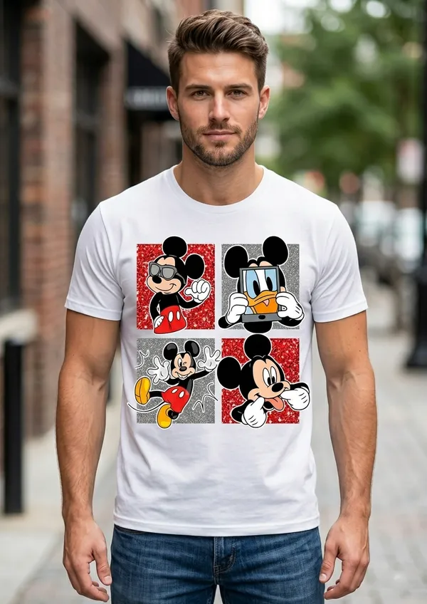Cartoon_Nostalgia_Graphic_Men's_Cotton_T-Shirt_Under_500_–_White