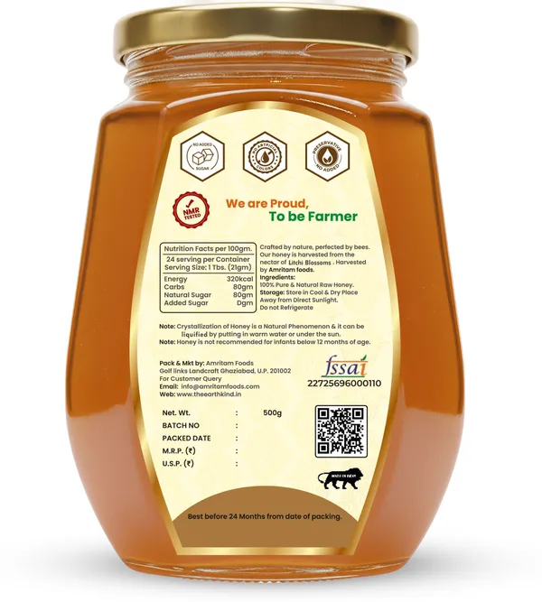 Earthkind_Raw_Litchi_Honey_Nmr_Tested_500_G