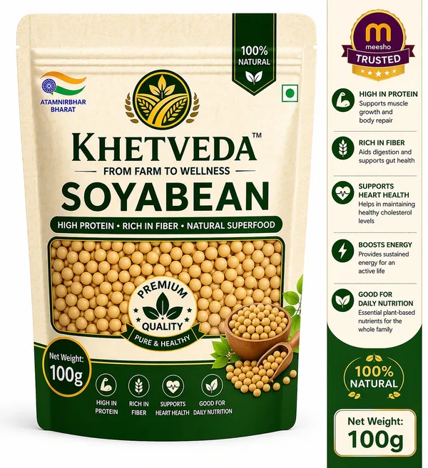Khetveda_Natural_Soybean_100_G_Pack_Of_5
