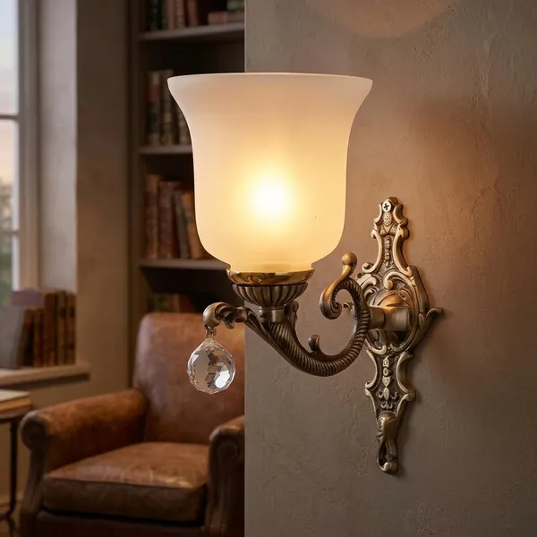 Metal_Antique_Frosted_Glass_Crystal_Drop_Decorative_Wall_Light