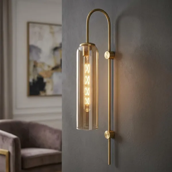 Glass_Modern_Amber_Tube_Hanging_Wall_Sconce