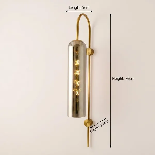 Metal_Smokey_Glass_Cylinder_Gold_Hanging_Wall_Light