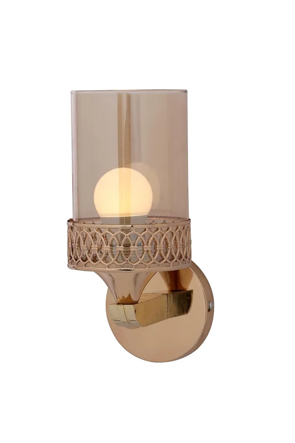Metal_And_Glass_Modern_Amber_Glass_Shade_Wall_Sconce