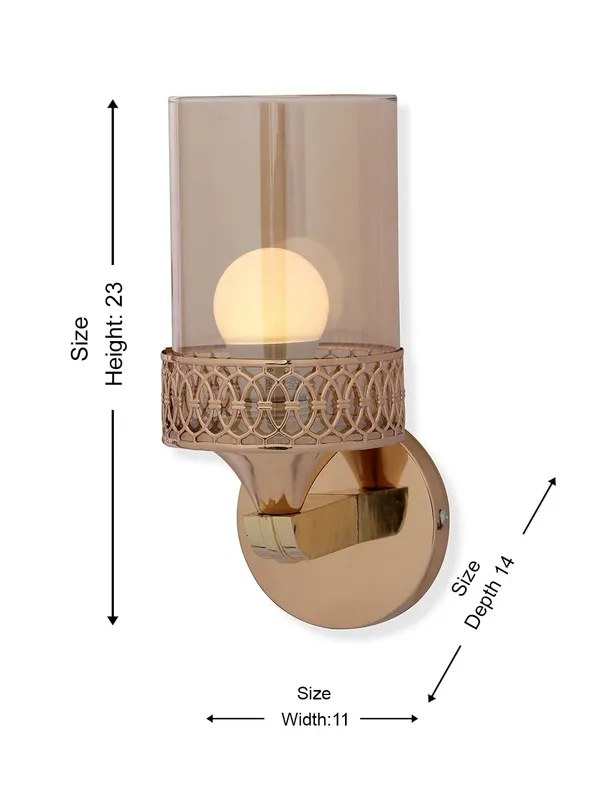 Metal_And_Glass_Modern_Amber_Glass_Shade_Wall_Sconce