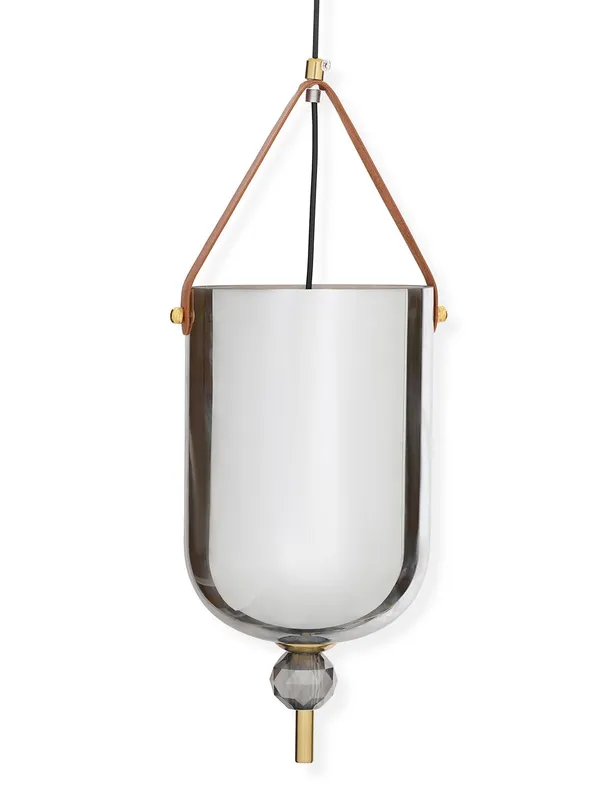 Metal_Modern_Smokey_Glass_Pendant_Light_Silver