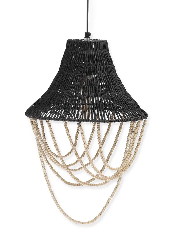 Metal_Artisan_Black_Thread_Beads_Pendant_Light