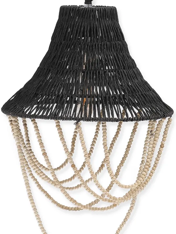 Metal_Artisan_Black_Thread_Beads_Pendant_Light