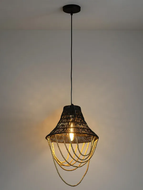 Metal_Artisan_Black_Thread_Beads_Pendant_Light