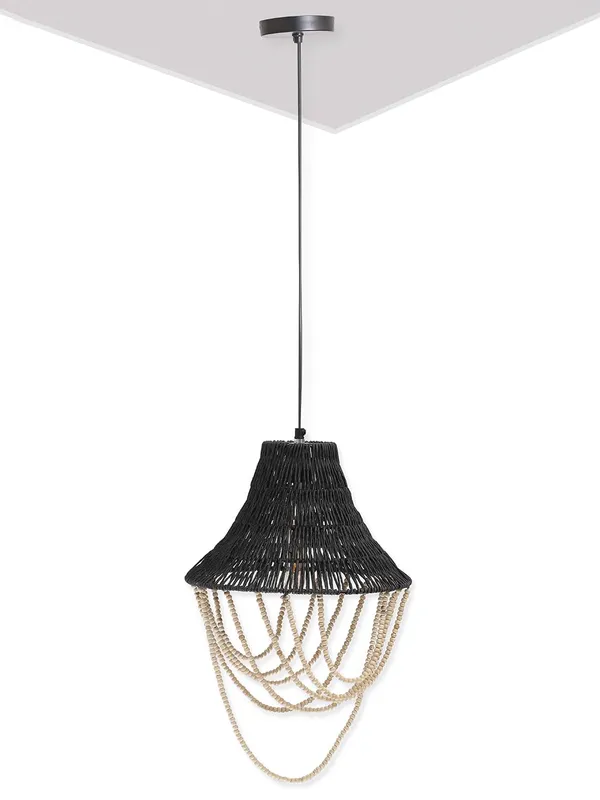 Metal_Artisan_Black_Thread_Beads_Pendant_Light