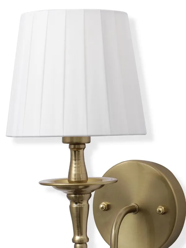 Metal_Fabric_Shade_White_Decorative_Wall_Light