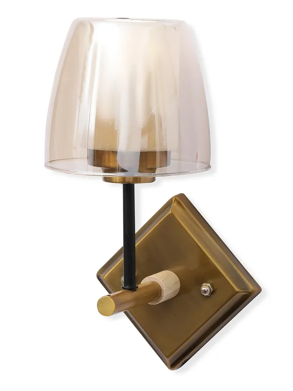 Metal_Amber_Glass_Gold_Black_Decorative_Wall_Light