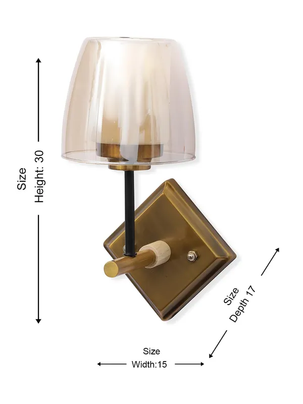Metal_Amber_Glass_Gold_Black_Decorative_Wall_Light
