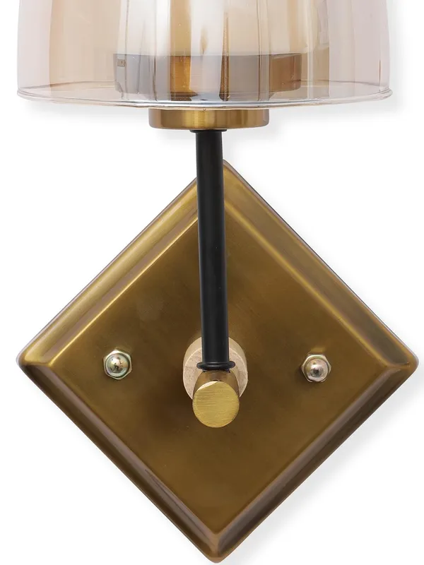 Metal_Amber_Glass_Gold_Black_Decorative_Wall_Light