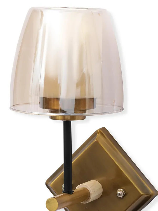 Metal_Amber_Glass_Gold_Black_Decorative_Wall_Light