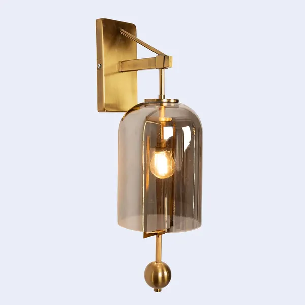 Metal_Modern_Smokey_Glass_Shade_Wall_Sconce