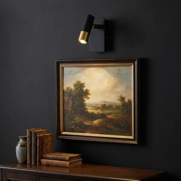 Metal_Modern_Black_Finish_LED_Picture_Light