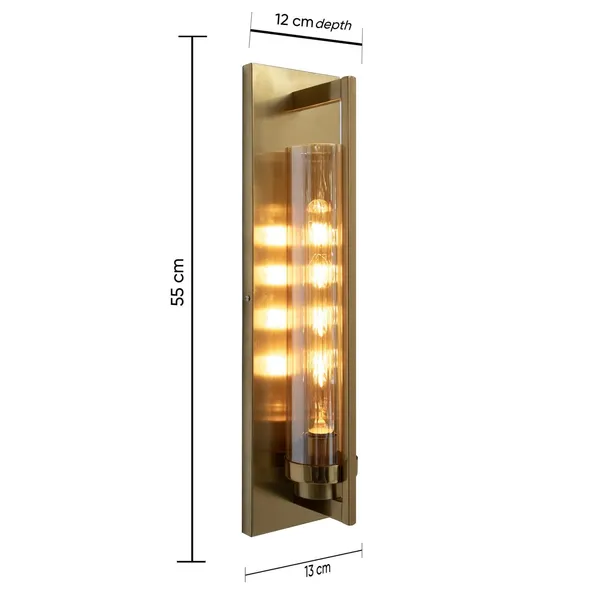 Metal_Contemporary_Glass_Shade_Gold_Wall_Light