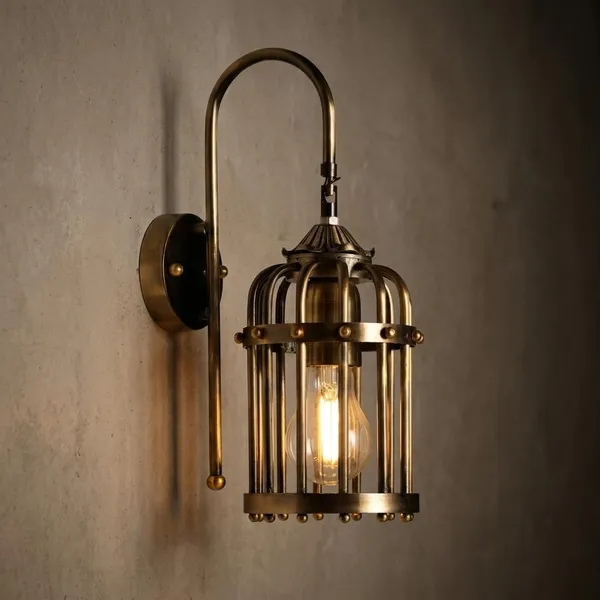 Metal_Vintage_Antique_Cage_Gold_Wall_Light