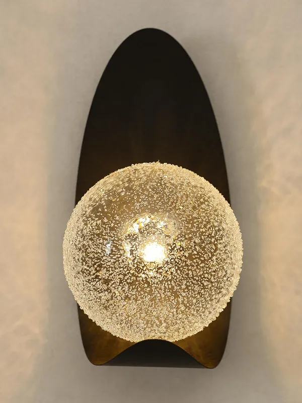 Black_Metal_Textured_Glass_Globe_Wall_Sconce