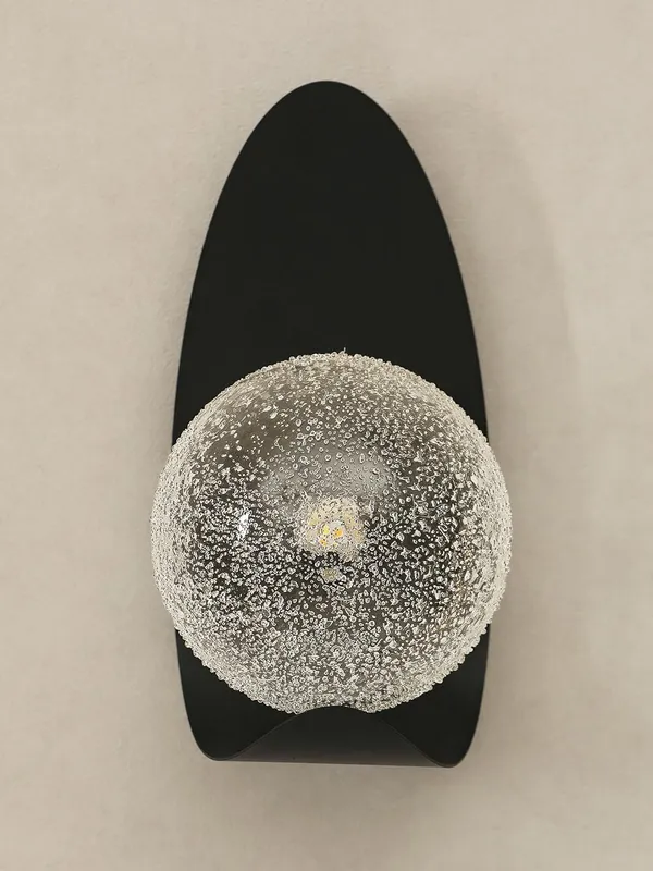 Black_Metal_Textured_Glass_Globe_Wall_Sconce