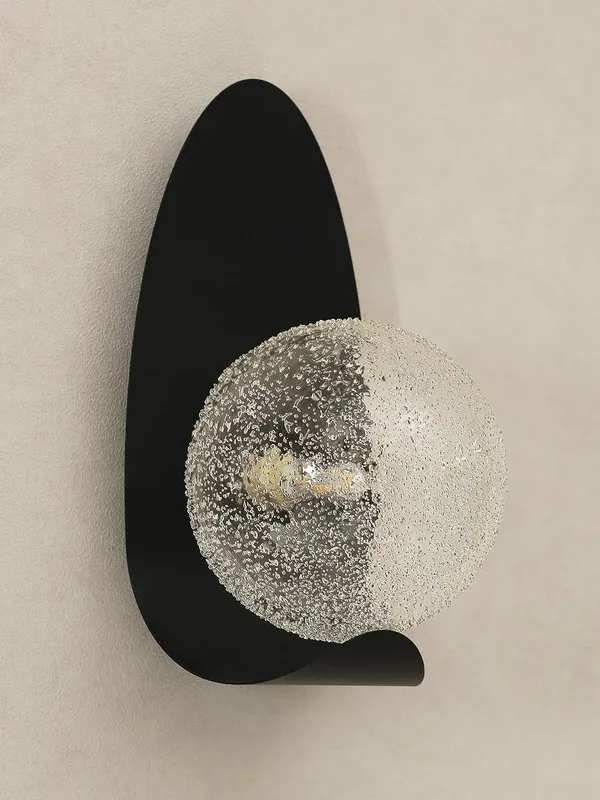 Black_Metal_Textured_Glass_Globe_Wall_Sconce