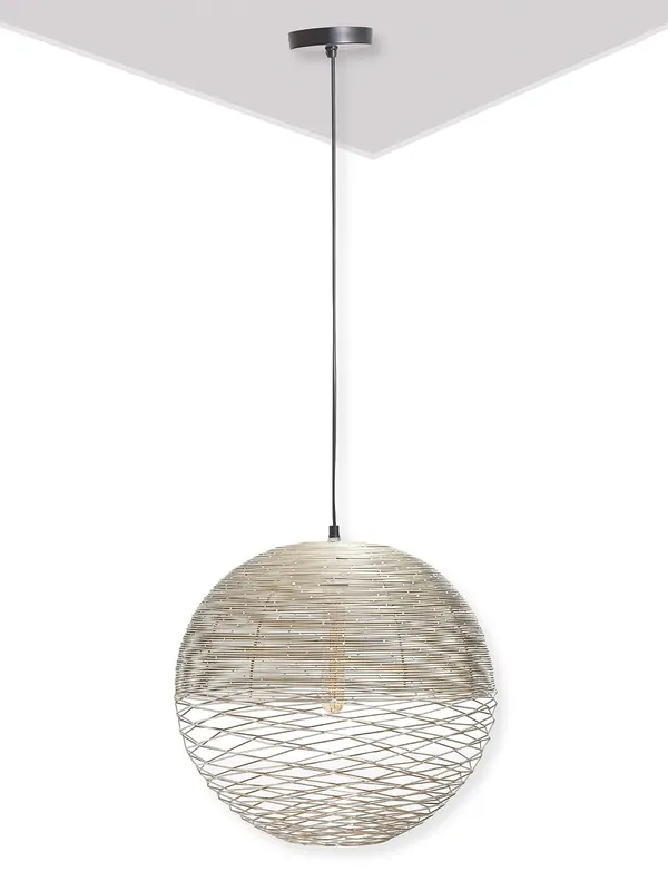 Metal_Contemporary_Decorative_Pendant_Light_Silver