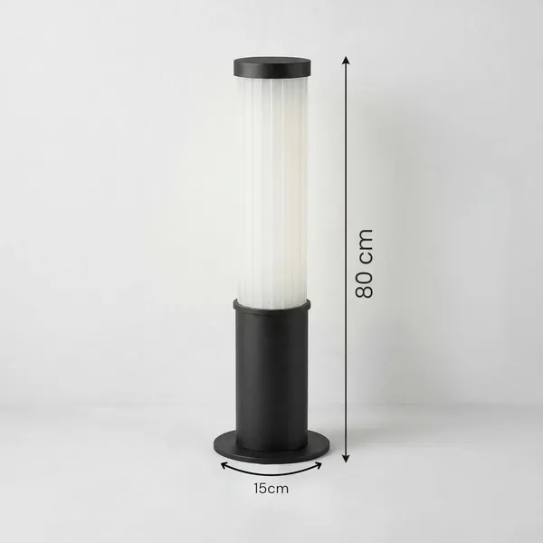 Metal_Modern_Ribbed_Outdoor_Bollard_Light_Black
