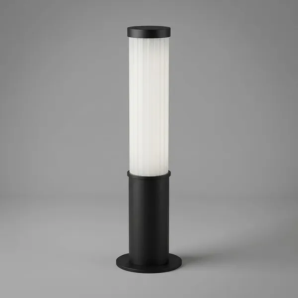 Metal_Modern_Ribbed_Acrylic_Diffuser_Outdoor_Bollard_Light