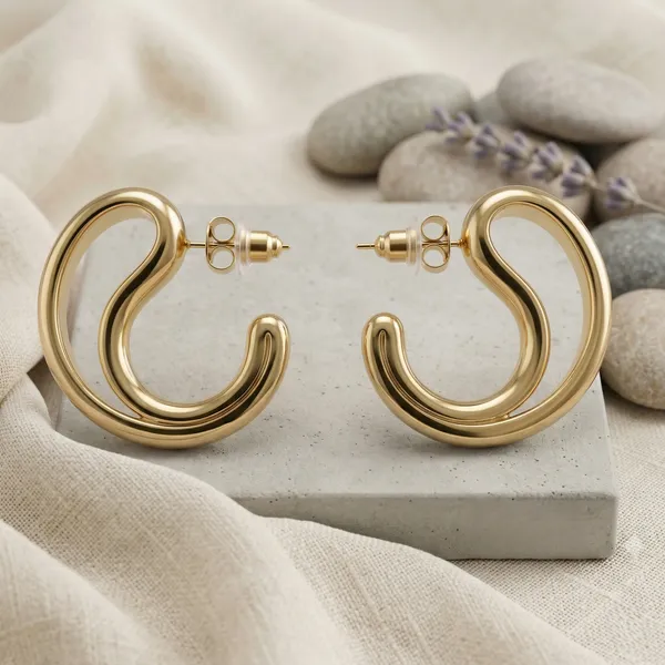 Gold_Alloy_Spiral_Hoop_Earrings_For_Women
