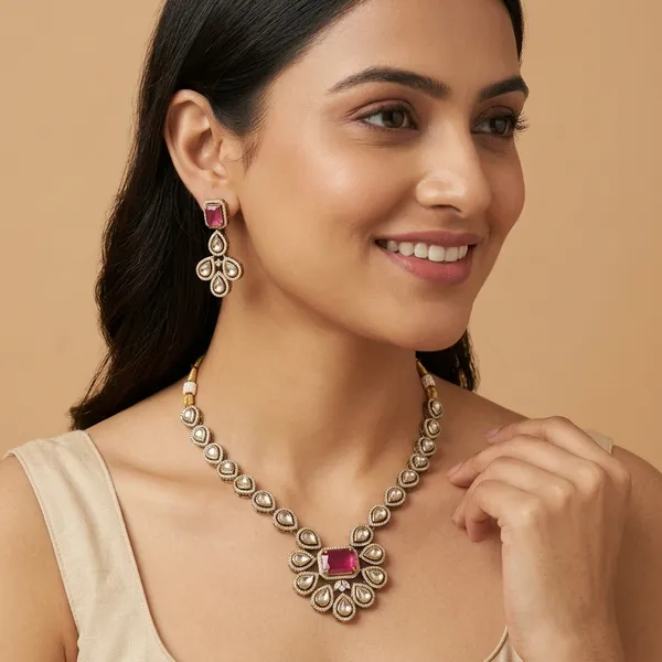 Gold_Ruby_Red_Alloy_Polki_Kundan_Necklace_Set_For_Women