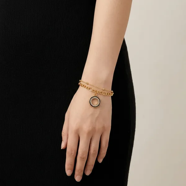 Gold_Alloy_Crystal_Circle_Pendant_Double_Chain_Bracelet_For_Women_Pack_Of_2