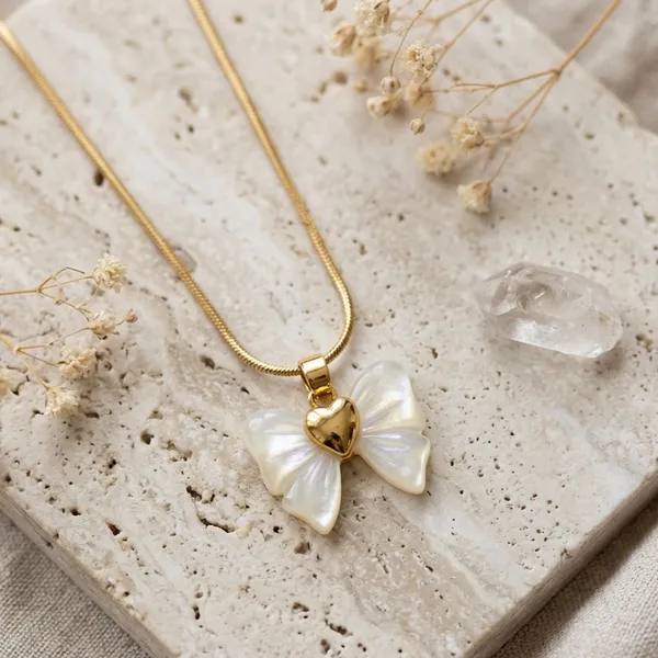 Gold_And_White_Alloy_Mother_Of_Pearl_Butterfly_Pendant_Necklace_For_Women